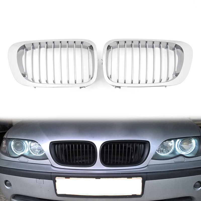 กระจังหน้าโครเมียมสำหรับ BMW E46 2 ประตู 3 Series ปี 1998-2001