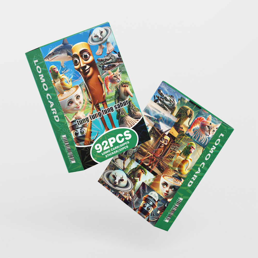 92 ชิ้นการ์ด Lomo Traralo Tralala Tung Tung Sahur สติกเกอร์ Bombardiero Crocodilo Caucina Assasino Boneca Ambalabu Photocards Idol ของสะสมของขวัญ - รูปที่ 7