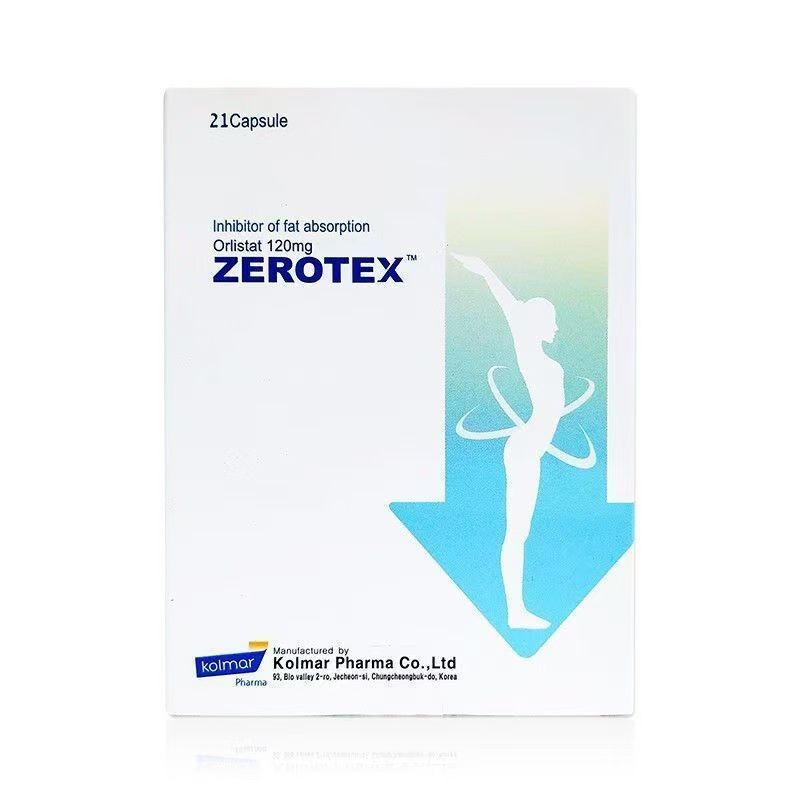 นําเข้าเกาหลี ZEROTEX Orlistat Capsules, Sinica Weight Los 进口韩国ZEROTEX奥qiangole 赛尼肚药减压種子 进门油 6.7.1