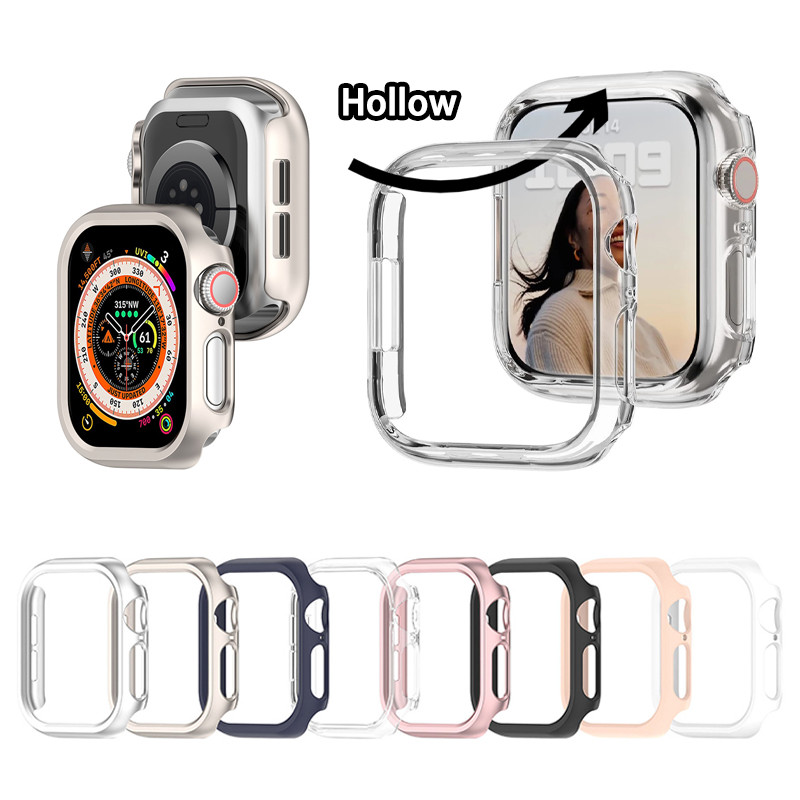 เคสป้องกัน PC สําหรับ Apple Watch Series 10 9 8 7 SE 6 5 4 iWatch 40 มม. 41 มม. 44 มม. 45 มม. 42 มม. 46 มม. Ultra 2 49 มม
