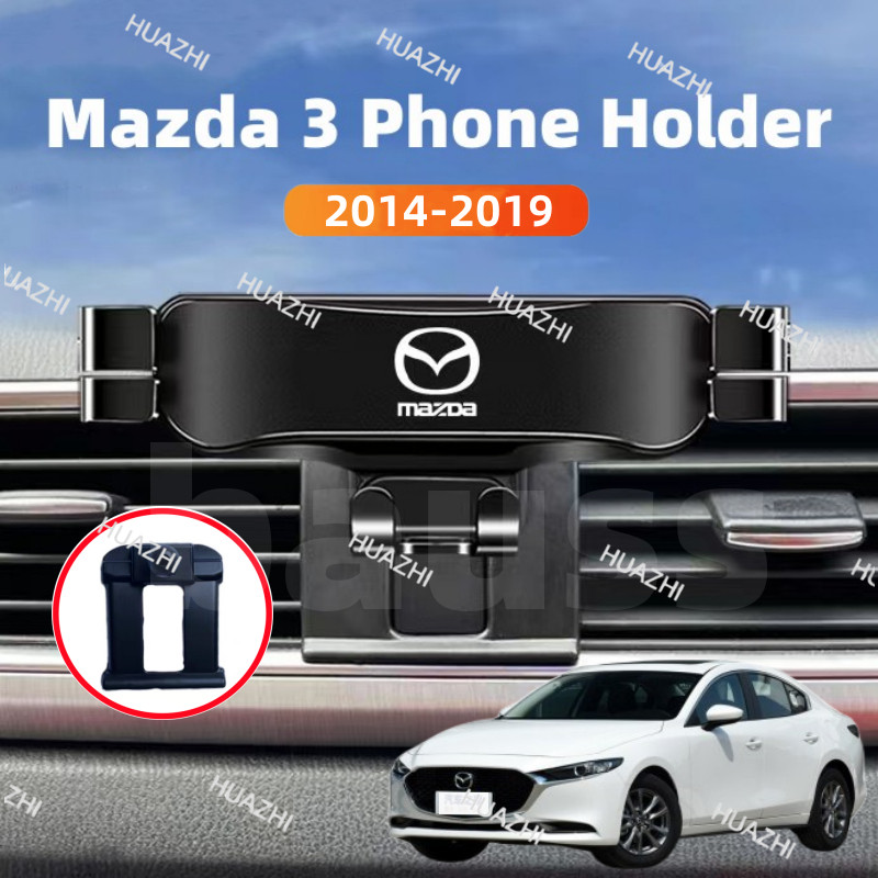 มาสด้าที่วางโทรศัพท์ในรถยนต์แรงโน้มถ่วงเหมาะสําหรับ มาสด้า 3 2014 2015 2016 2017 2018 2019