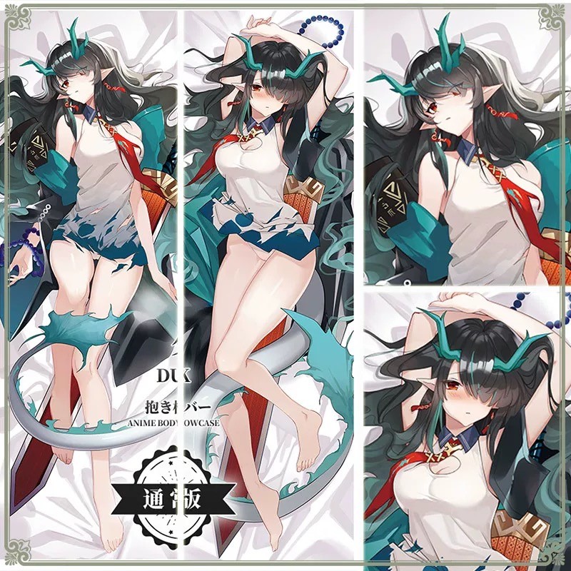 อะนิเมะ Arknights Dusk Dakimakura สองด้านพิมพ์หมอนขนาดชีวิต