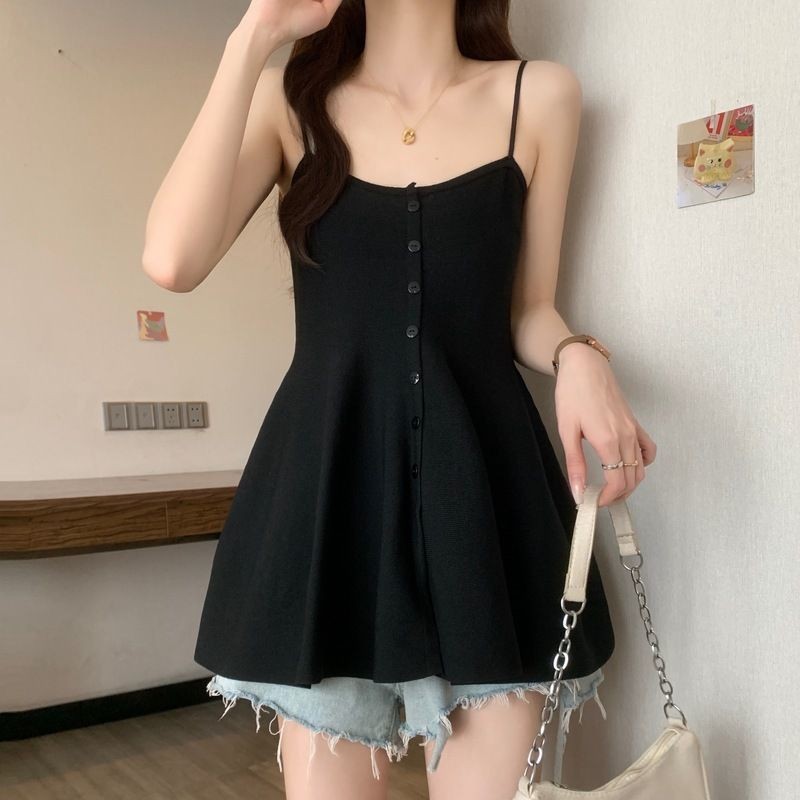 (ส่งจากกรุงเทพฯ)เดรสสั้นผู้หญิง ขอบใบบัว เดรสสายเดี่ยว ชุดเดรสฤดูร้อนแบบผูกหน้าแบบเปิดหลังสีพื้นสําหรับผู้หญิง(มี 4 สี) - รูปที่ 2