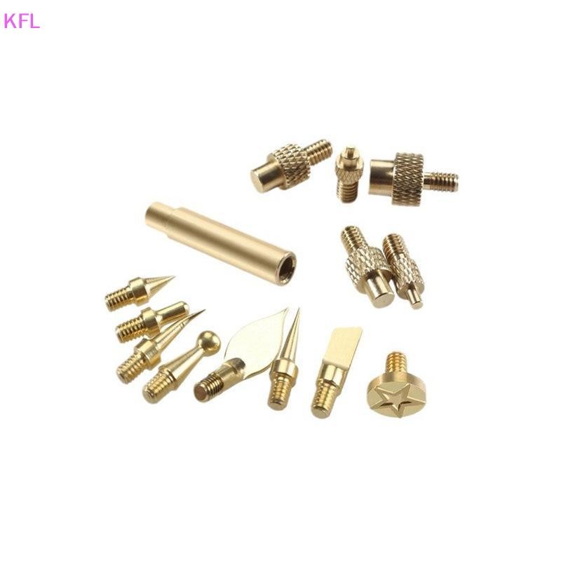 (KFL) 7/9/10Pcs ความร้อนใส่ Nut Iron Tip M2 M3 M4 M5 M6 M8 ด้ายทองเหลืองฝังชุดเครื่องมือสําหรับพลาสติก 3D เครื่องพิมพ์บัดกรีเหล็กขายร้อน