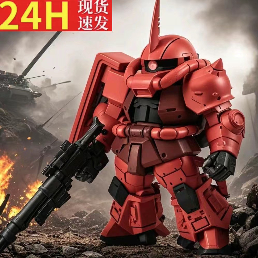 สินค้าใหม่ GUNDAM GUNDAM รุ่น SDCS Zaku II Mass ประเภทการผลิต/สีเขียว Zaku GUNDAM ประกอบของเล่น