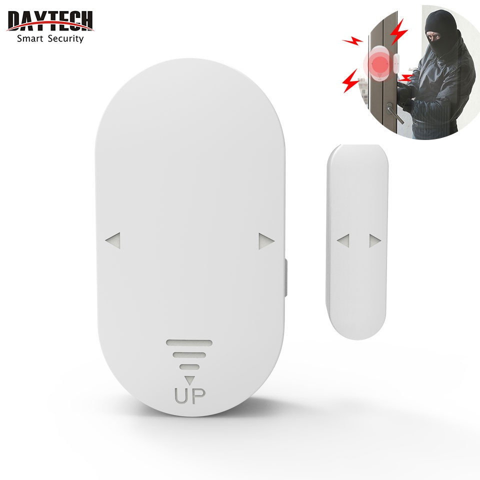 DAYTECH เซ็นเซอร์เตือนประตูหน้าต่างสัญญาณกันขโมยเซ็นเซอร์แบบสแตนด์อโลนอิสระ Doorbell Delay Alarm