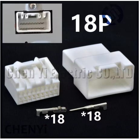 18 Pin Auto connector ลําโพงรับสัญญาณเครื่องเสียงรถยนต์ปลั๊กสายรัดสายไฟ 7283-5833 PD085-18017 72824-5833 PD081-18017 สําหรับ Mitsubishi