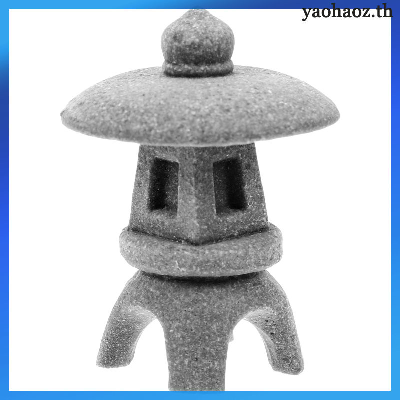 🖼️ โคมไฟจิ๋วทรงเจดีย์เรซิน 1 ชิ้น สำหรับตกแต่งสวนเซนและตู้ปลา ขนาด 2.0x1.4x1.4 นิ้ว