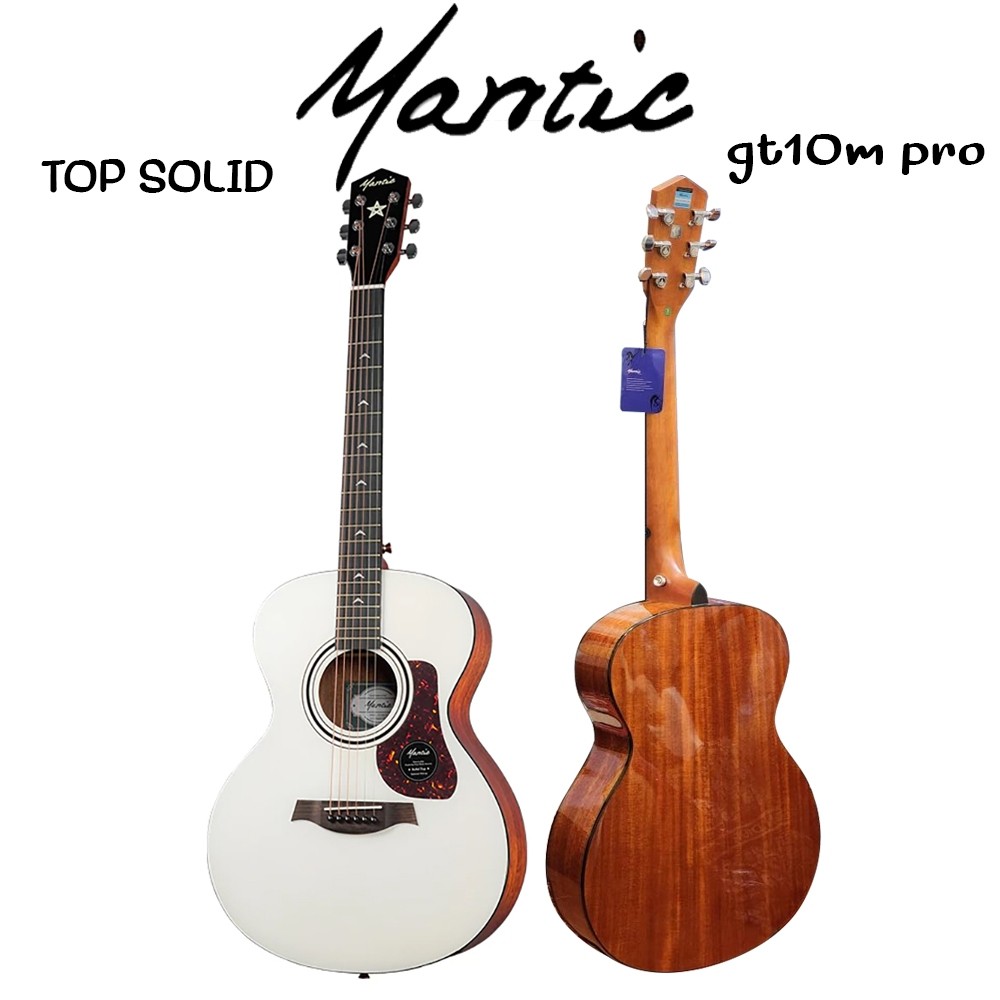 กีตาร์โปร่ง 40นิ้ว Mantic gt10m pro top solid ไม้หน้าแท้ เสียงดี สเปกสูง