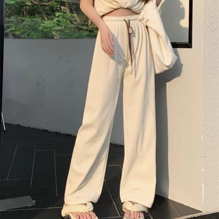 🖤กางเกงขายาว🖤 ผ้าลูกฟูก ผู้หญิง ทรงสวย เอวยางยืด แต่งลุคเกาหลีสุดคูล 👟ฟรีไซส์ ผ้าไม่บาง ราคาถูก