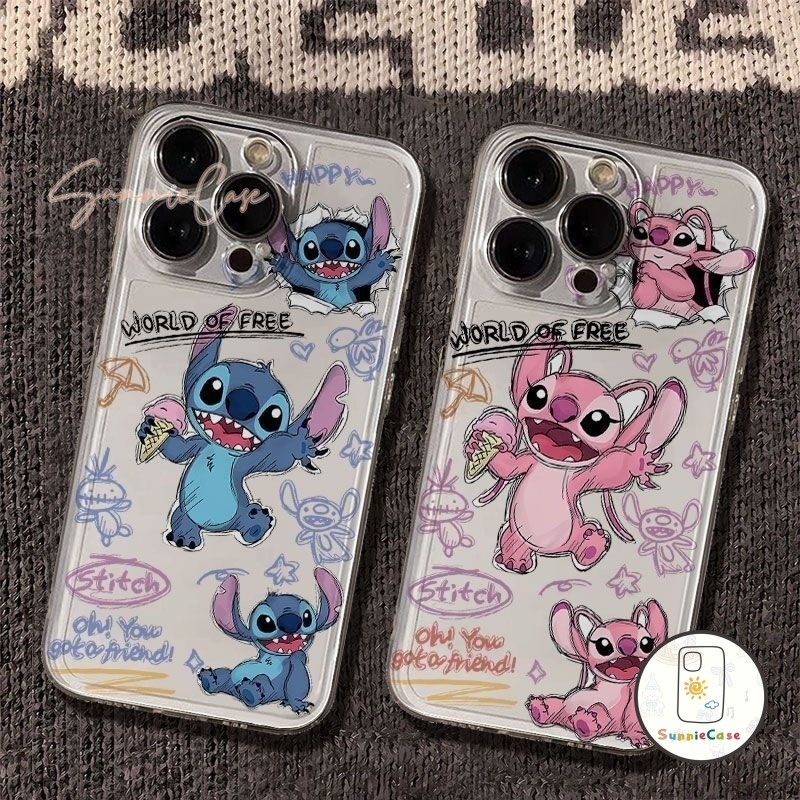 Stitch สำหรับ Samsung A06 A05 A30 A52 A02s A10s A51 A55 A03 A32 A03s A13 A11 A15 A35 A05S A50 A14 A20 A12เคสนิ่ม TPU