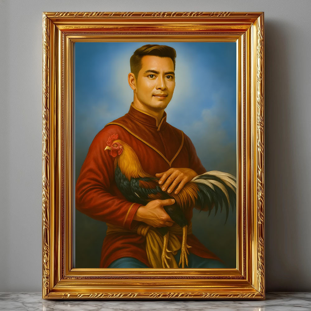 รูป รูปภาพ รูปมงคล รูปพระนเรศวร รูปพระนเรศวร มหาราช อุ้มไก่ เสริมบารมี  ปกป้องภัยพาล