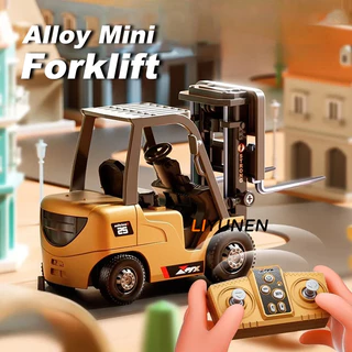 1:64 MINI RC Alloy Forkliftเดสก์ท็อปรีโมทคอนโทรลรถวิศวกรรมรีโมทคอนโทรลรถโลหะผสมรุ่นของเล่นเด็กของขวัญ