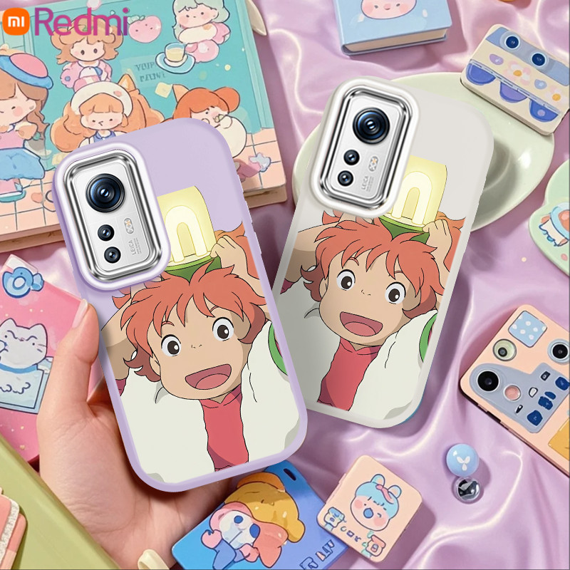 Hayao Miyazaki Animation "Pony on The Cliff By The Sea" Ponyo Plain Case สําหรับ Redmi Note 9S 9 Pro