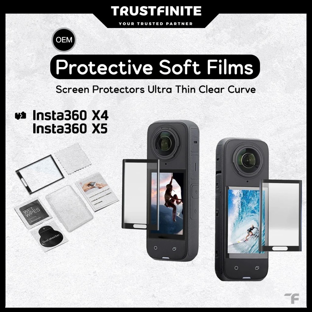 ฟิล์มกันรอยแบบนุ่ม Insta360 X4 / ฟิล์มกันรอยป้องกันรอยขีดข่วน Insta360 X4 & X5
