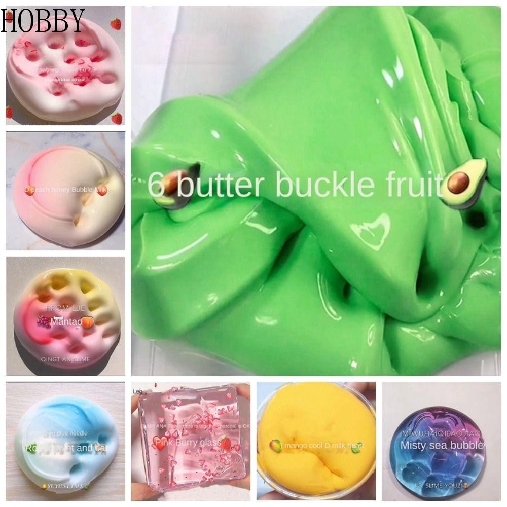 HOBBY เด็ก Slime ของเล่น, ผู้ปกครอง-เด็ก Interactive Clear Crystal Clay, ของเล่นเพื่อการศึกษา Soft ยืดโปร่งใสคริสตัล Slimes ทําชุดของเล่นเสริมพัฒนาการ