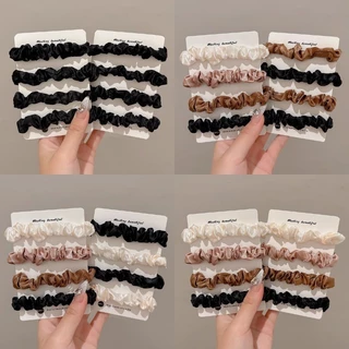 8 ชิ้นชุด Scrunchie แฟชั่นเกาหลีผมหางม้าสวยผม Tie ลําไส้ขนาดเล็ก Band Getah Rambut อุปกรณ์เสริมผม