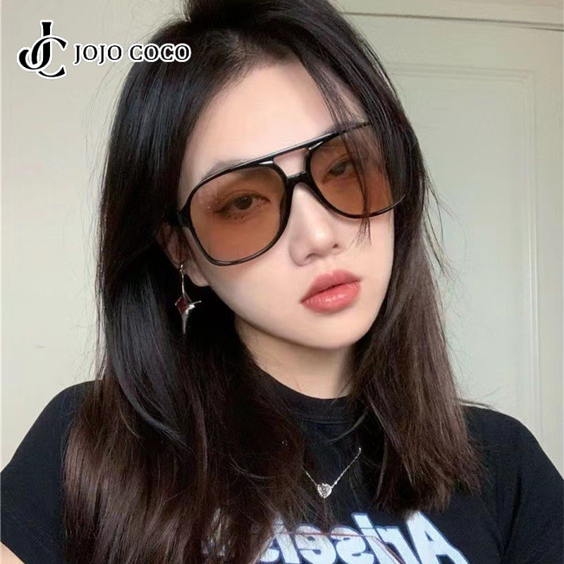 JOJO COCO แว่นกันแดด Square 2025 แว่นกันแดดสไตล์เกาหลีใหม่ Retro High-end