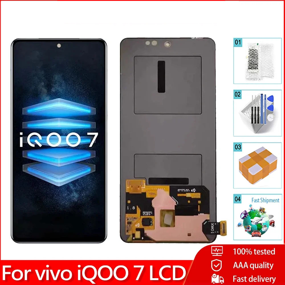 6.62 "AMOLED สําหรับ vivo iQOO 7 จอแสดงผล LCD Touch Screen Digitizer Assembly สําหรับ VIVO IQOO7 V20
