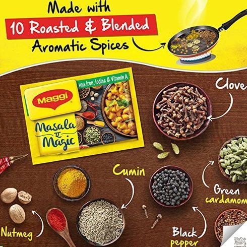 INDIA นําเข้าผงปรุงรสแบรนด์ Meiji INDIA นําเข้า MAGGI MAGIC MASALA