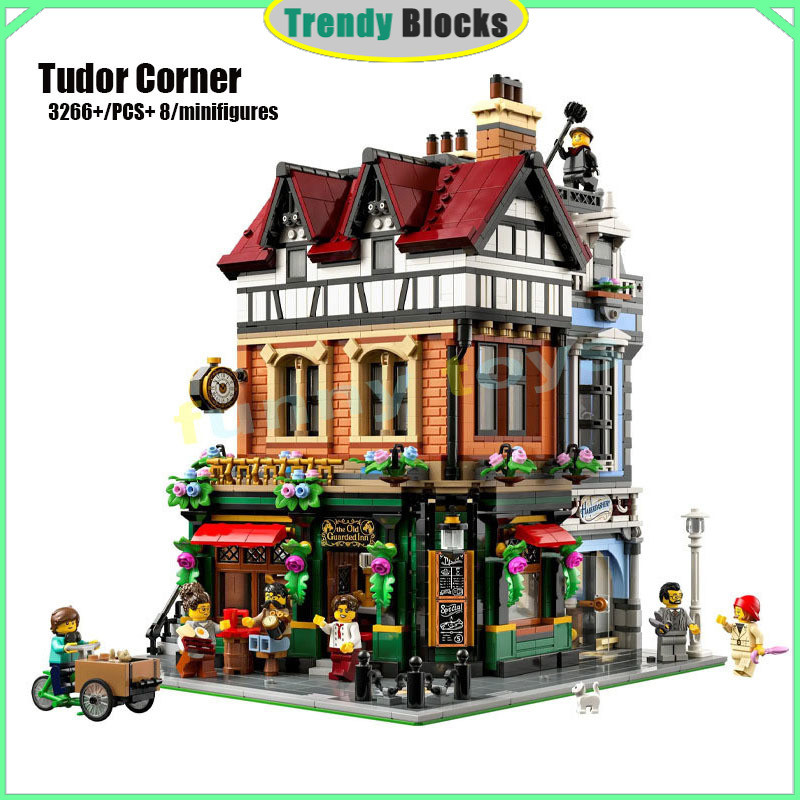 10350 Tudor Corner Building Blocks Creator Expert Toys ของขวัญสําหรับเด็กชายและเด็กหญิง