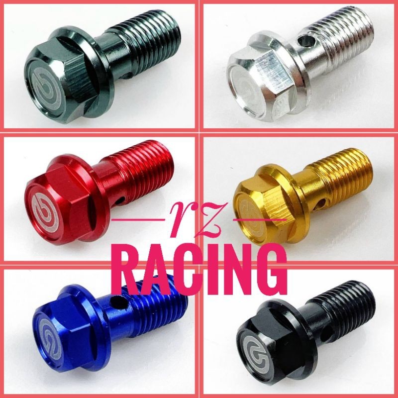 SCREW [M10X1.25MM] สําหรับท่อเบรก [RD/BL/GD/SL/BK/GY]