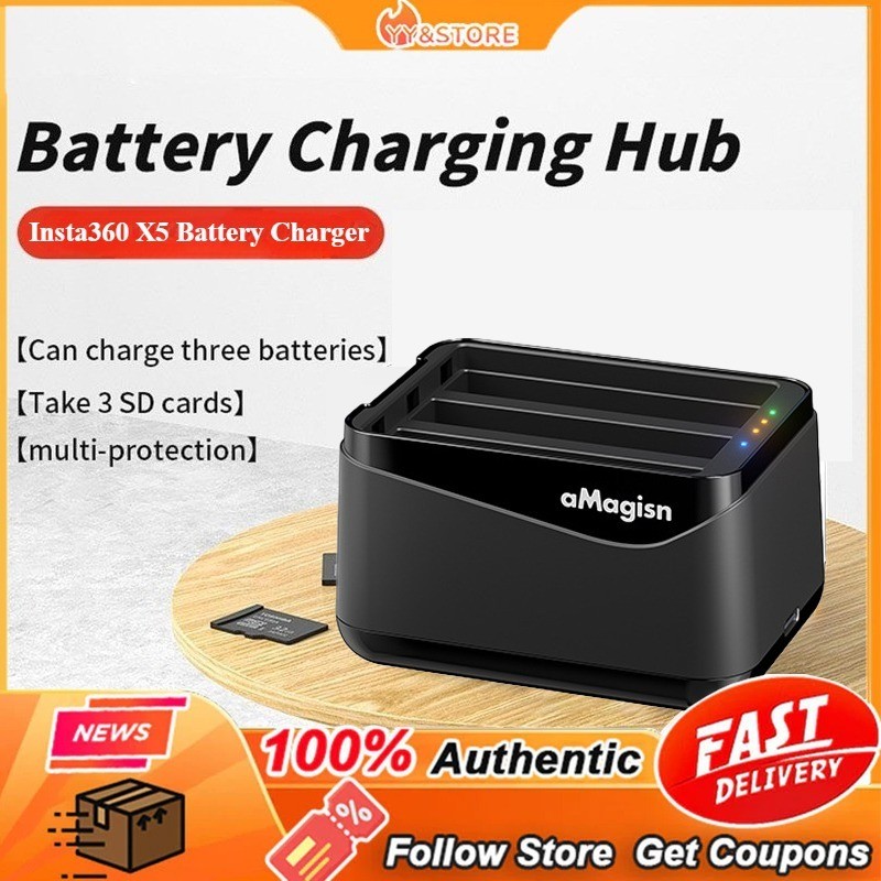 【AMagisn】Insta360 X5 Battery Charging Box X5 battery storage box