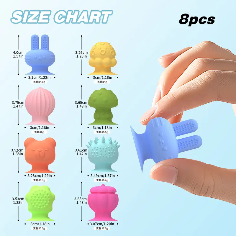 Sensory Worry Stone for Kids, 8 Pcs / Pack Silent Fidget Toys for Classroom, Quiet Fidgets Toy for S