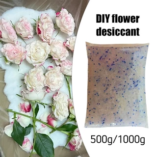 ของมาใหม่！ซิลิก้าทราย 1000g ทรายอบดอกไม้แห้ง มาลัยบ่าวสาว Silica gel สารกันชื้น