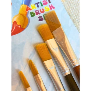 S0576 พู่กัน ระบายสี แพ็ค 6ชิ้น ขนาดหลากหลาย ใช้กับสีน้ำ สีโปสเตอร์ งานศิลปะเด็กและผู้ใหญ่