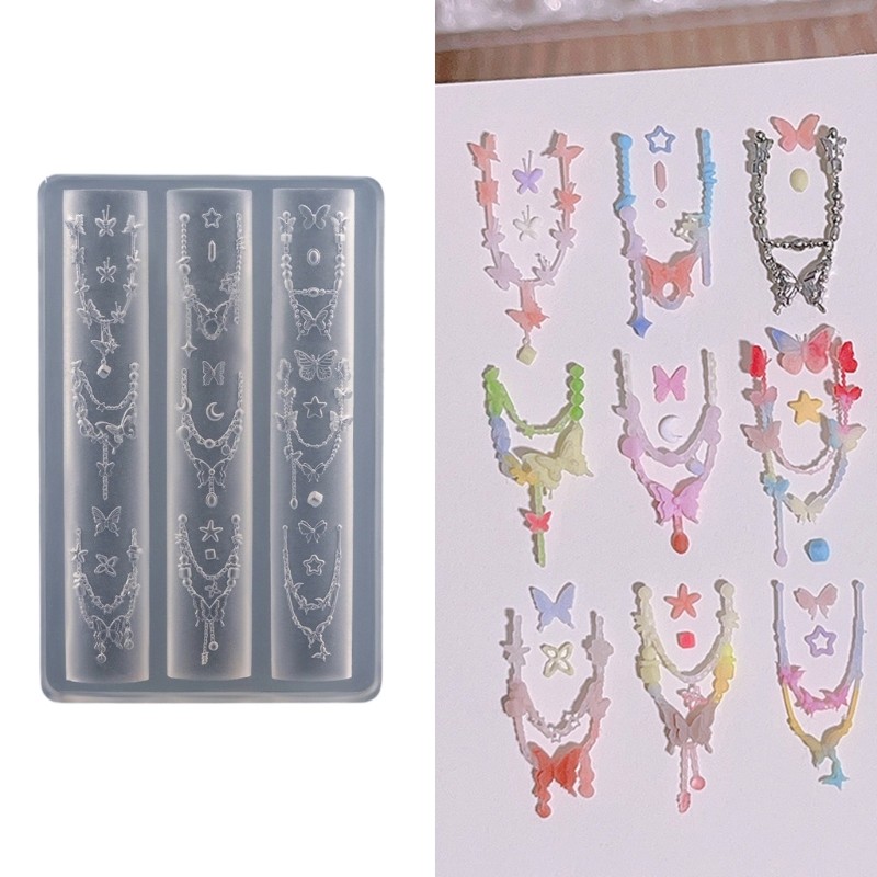 SIY เล็บ Moulds ซิลิโคน 3D แม่แบบเล็บออกแบบเครื่องมือ Bowknot Theme ซิลิโคน Handmade แม่พิมพ์สําหรับเล็บ Creation