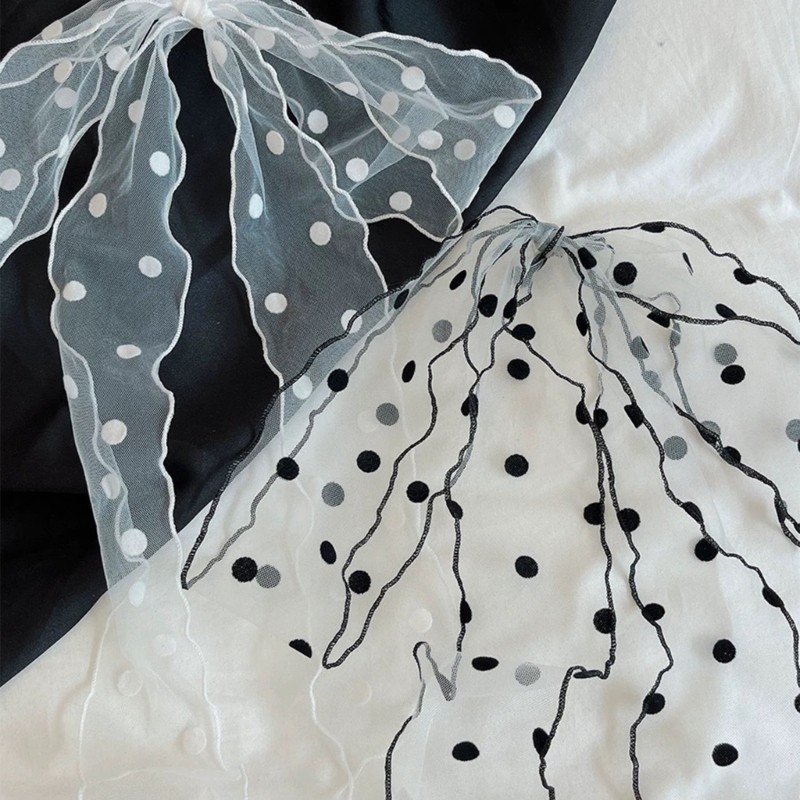 BDW Balletcore ผ้าพันคอเค้นคอสําหรับผู้หญิงตาข่ายโซ่ยาวบางสําหรับพรหมไนท์คลับ