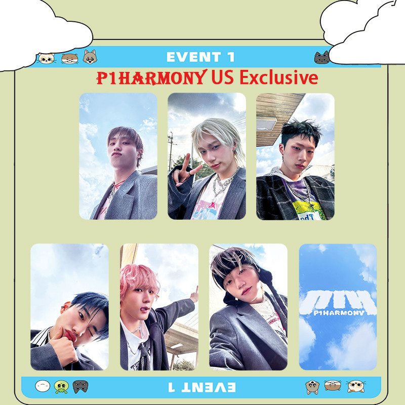 6 ชิ้น P1HARMONY DUH! 8th Mini อัลบั้ม Photocards SW KTOWN4U MUSIC KOREA FNC SHOP HELLOLIVE การ์ด Lo