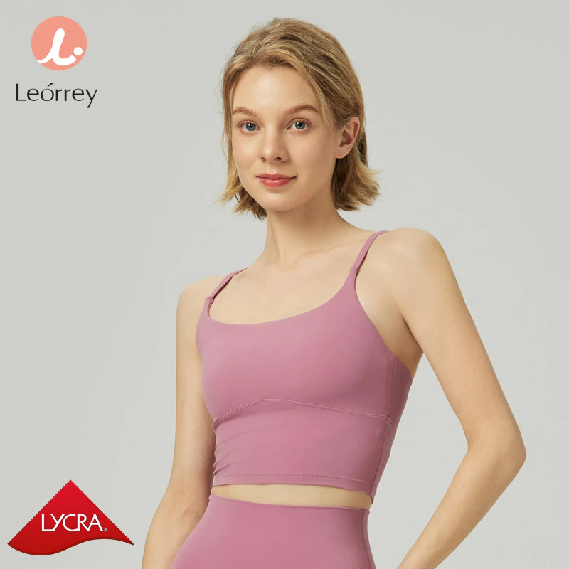 Leorrey เสื้อกล้ามโยคะวิ่ง ทรงสปอร์ตไขว้หลัง มีแผ่นรอง thumbnail 8