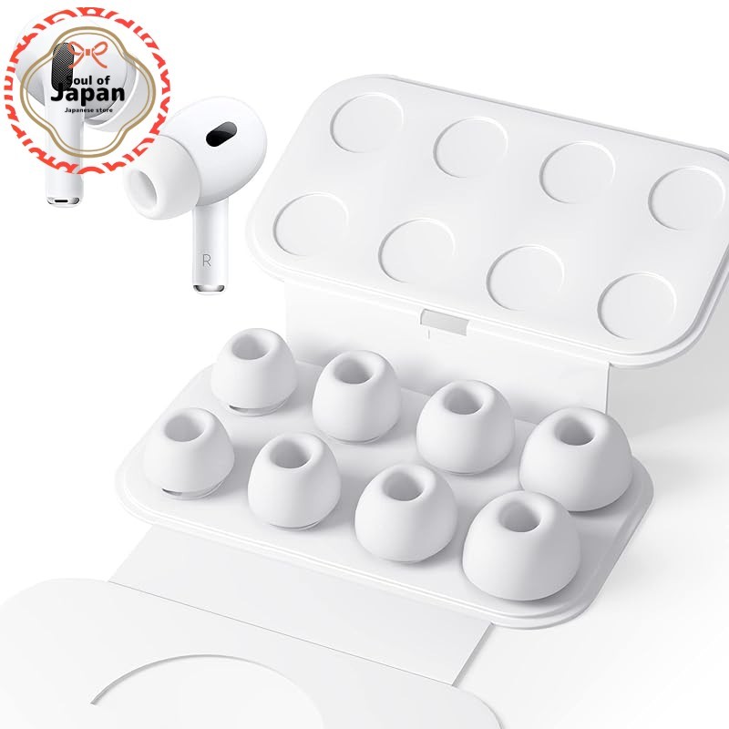 Seltureone [4 sets] Earpiece AirPods Pro compatible with 1st/2nd generation (XS/S/M/L sizes, 1 pair each) with noise reduction hole, non-slip, soft silicone Airpods Pro replacement ear tips with Japanese instructions included

Seltureone [4 sets + 1 piece