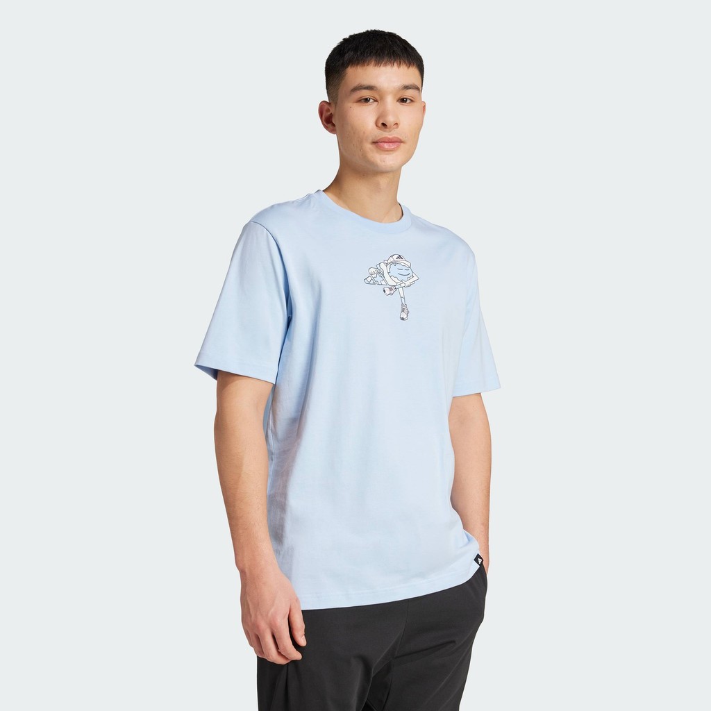 adidas Lifestyle Earth Day Graphic Tee Men Blue JI6754
