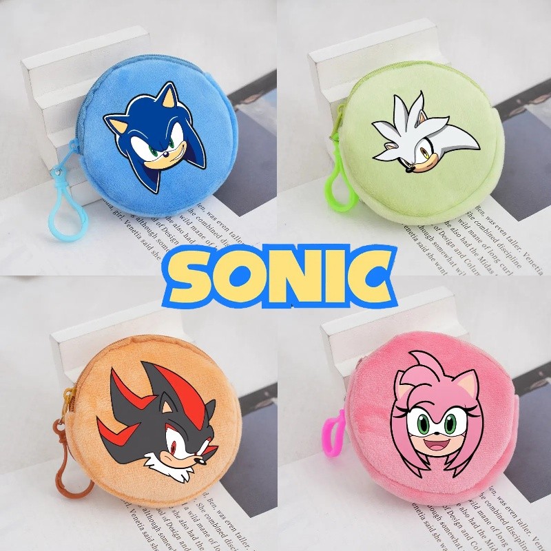 พวงกุญแจกระเป๋าใส่เหรียญตุ๊กตามินิโซนิคการ์ตูนสามารถใช้เป็นกระเป๋าเป้สะพายหลังจี้ของขวัญปาร์ตี้
