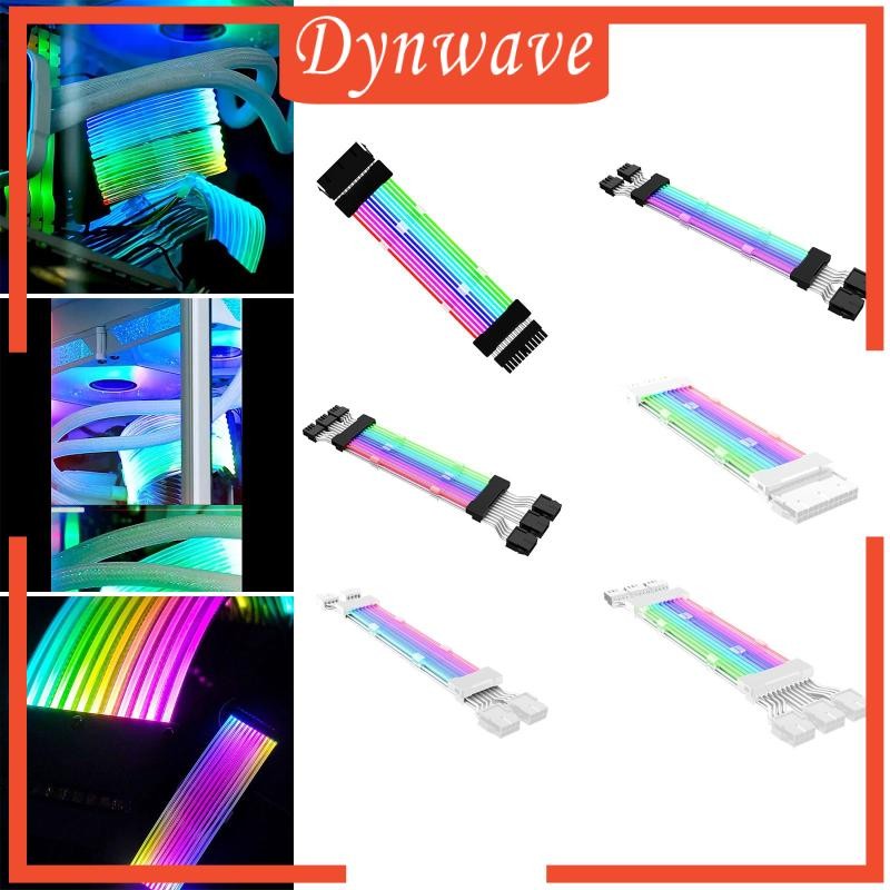 [Dynwave] Extension RGB Cable PSU Sleeved Extension Cable PCIe Cable สําหรับคอมพิวเตอร์พีซี