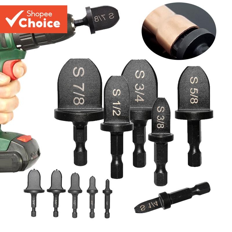 6 ชิ้นท่อทองแดง Expander สามเหลี่ยมและหกเหลี่ยม Shank ท่อไฟฟ้า AC ชุดเครื่องมือซ่อมแซม