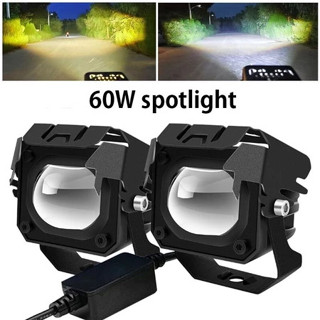 สปอร์ตไลท์ led 12v-80v แสงสูงและแสงน้อย 100W 2สี ขาว+เหลือง …