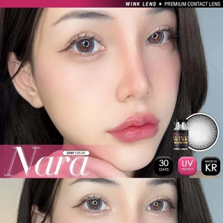 🔥 คอนแทคเลนส์💕ขนาดบิ๊กอาย💕 Nara (Wink) สี : brown / gray