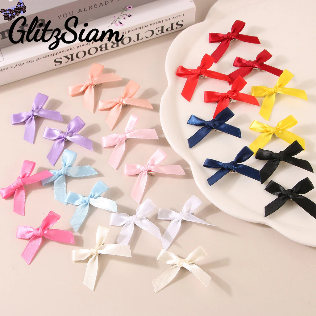 GlitzSiam🌸กิ๊บติดผม🌸โบว์ติดผมแฮนด์เมดกิ๊บติดผมตกแต่งผมแฟ เครื่องประดับผมขนาดเล็ก พร้อมส่งในไทย