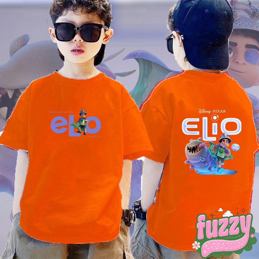 FUZZY & New 2025 เด็ก เอลิโอ Elio Disney and Pixar’s เสื้อยืดเด็ก ของขวัญวัยรุ่น การพิมพ์สองด้าน100-