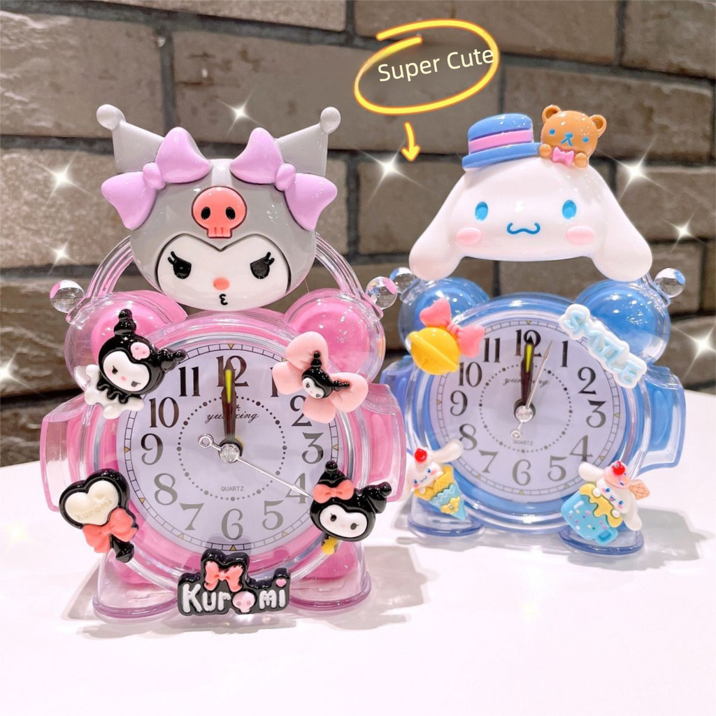 นาฬิกาปลุกการ์ตูนสำหรับเด็ก Sanrio Kuromi - นาฬิกาปลุกตั้งโต๊ะน่ารักที่มีพลัง
