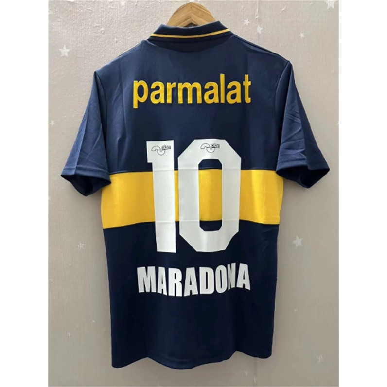 เสื้อกีฬาผู้ชาย Boca Juniors Retro Jersey 1993-1995 แบบบ้าน