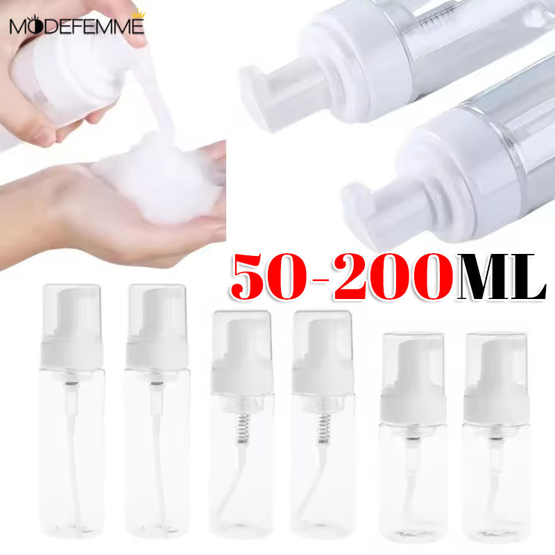 [H&L]ขวดปั๊มโฟมขนาดเดินทาง 1/2/4 ชิ้น | 50/80/100/150/200มล ภาชนะแบบพกพาแบบใสสําหรับเจลทําความสะอาดมือ/โลชั่น, การออกแบบป้องกันการรั่วพร้อมเครื่องกําเนิดไฟฟ้าโฟม