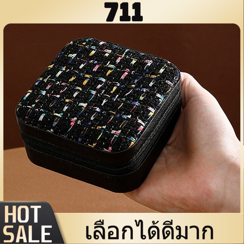 711 🔥แนะนำ🔥 กล่องเก็บเครื่องประดับ ที่เก็บเครื่องประดับ กระจกแต่งหน้าในตัว หนังPUคุณภาพสูง jewelry box