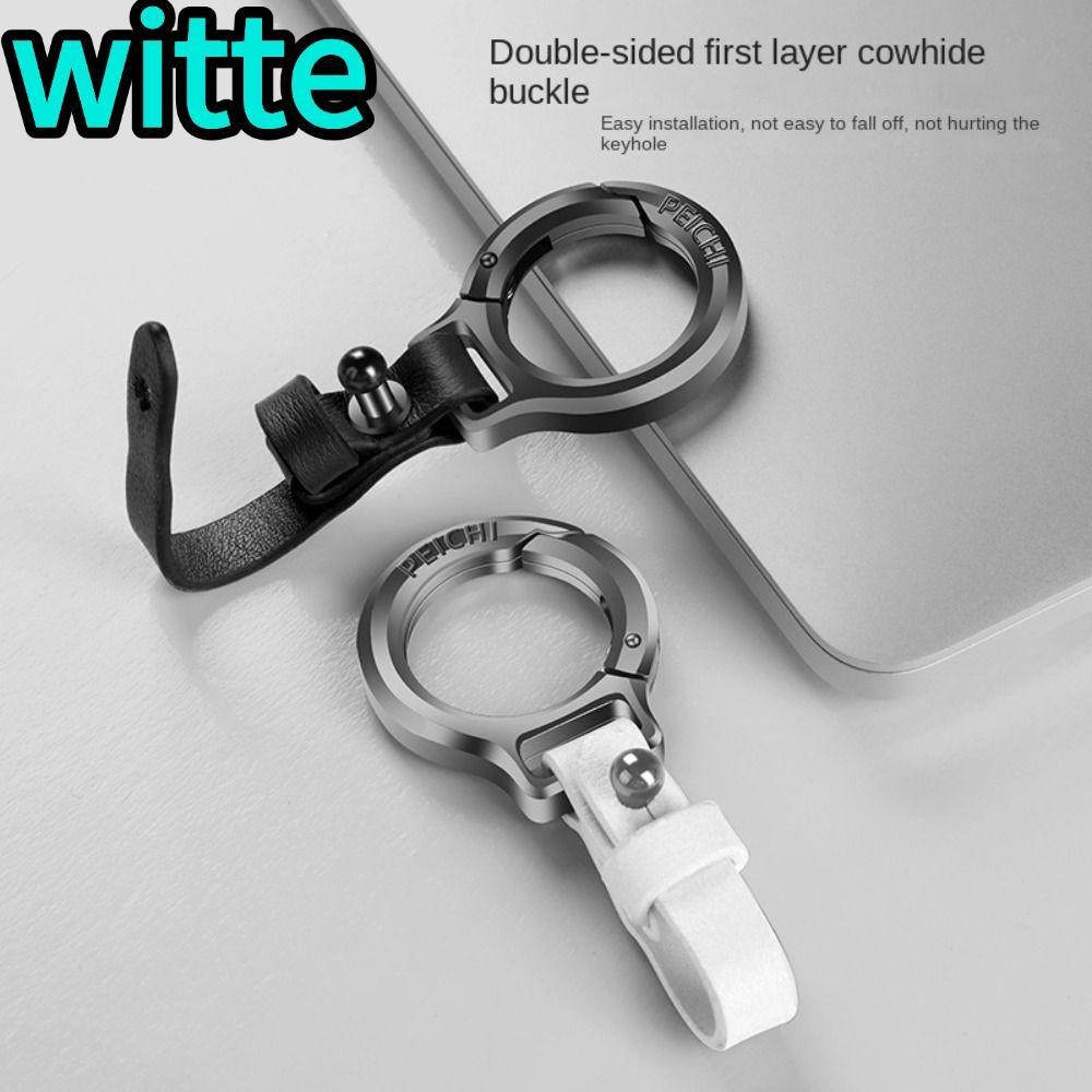 Witte พวงกุญแจหนังวัว ไทเทเนียมอัลลอย ขนาดเล็ก แบบพกพา