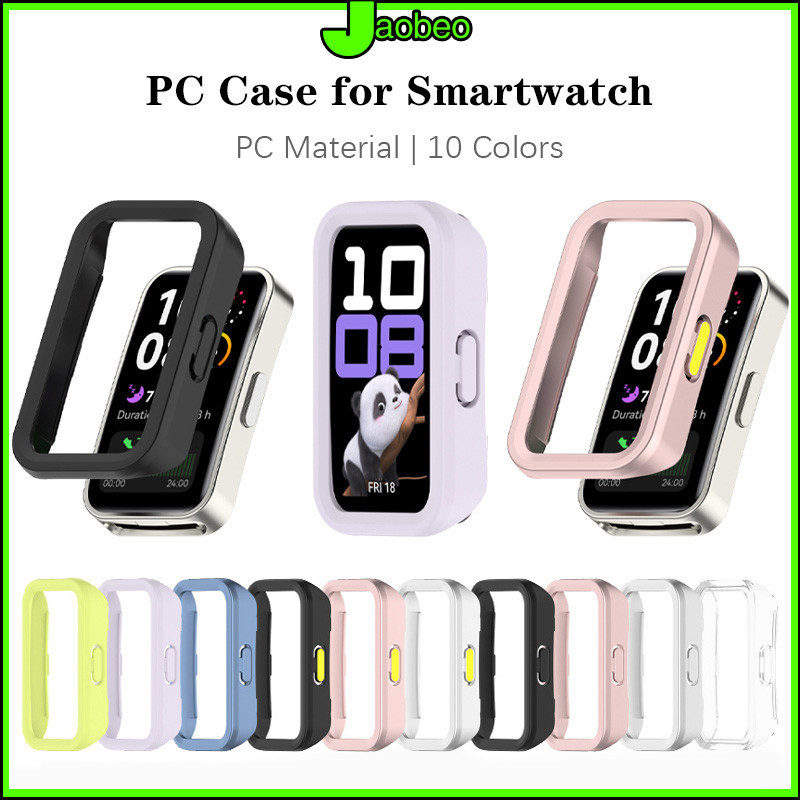 กรณีครอบคลุม PC รูสำหรับ for Smartwatch Huawei Band 10 9 8 ปกป้องกันหน้าจอแข็ง กรอบกันชน อุปกรณ์เสริม