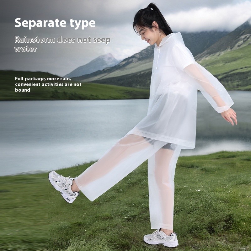 เสื้อกันฝนผู้ใหญ่แยกกางเกงฝนสูทกันฝนขี่เสื้อกันฝน - รูปที่ 3